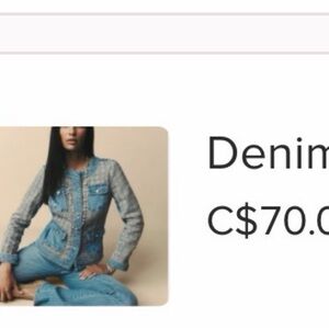 Bundle of denim tweed jacket Zebra jacket and Kaffe vest